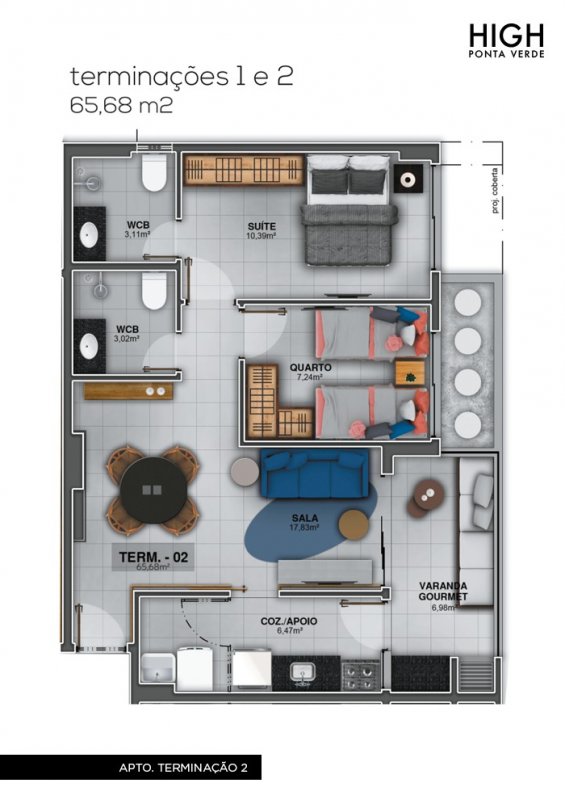 Apartamento à venda com 2 quartos, 66m² - Foto 12