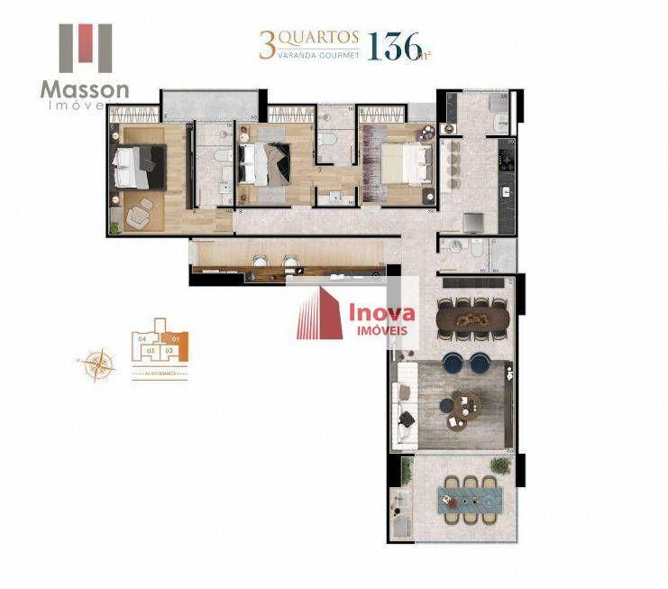 Apartamento à venda com 3 quartos, 136m² - Foto 7