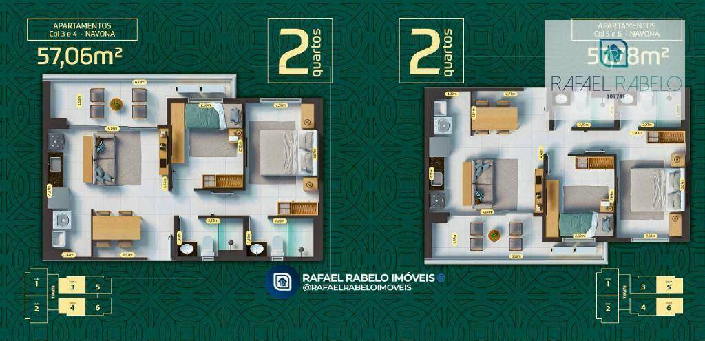 Apartamento à venda com 2 quartos, 57m² - Foto 23