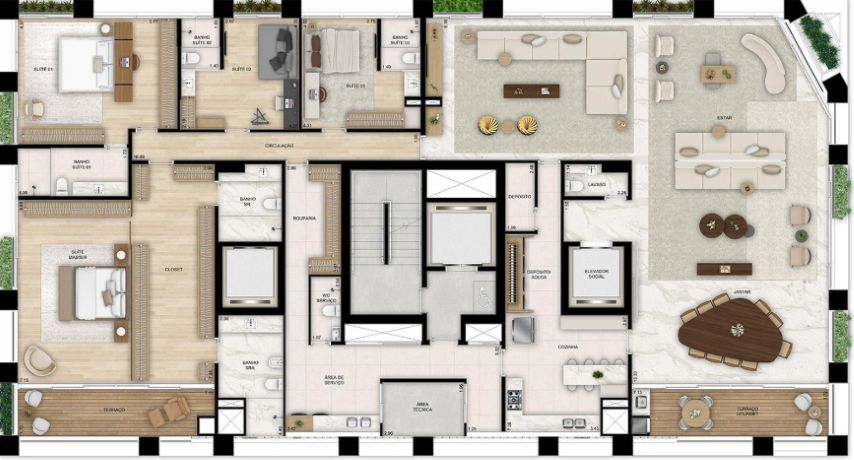 Apartamento à venda com 4 quartos, 401m² - Foto 11