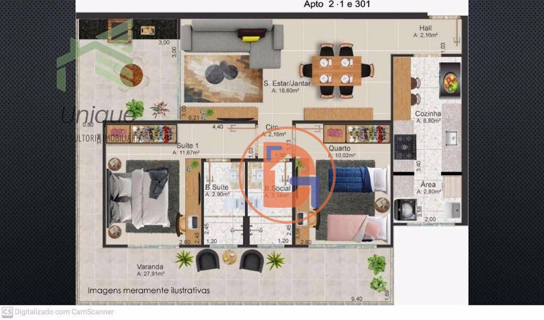 Apartamento à venda com 2 quartos, 86m² - Foto 7