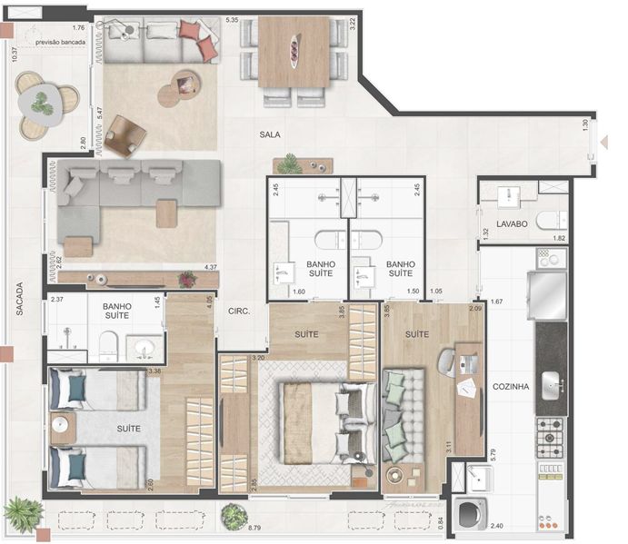 Apartamento à venda com 4 quartos, 109m² - Foto 15