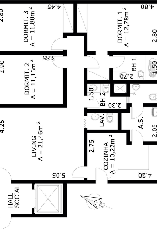 Apartamento à venda com 4 quartos, 138m² - Foto 4