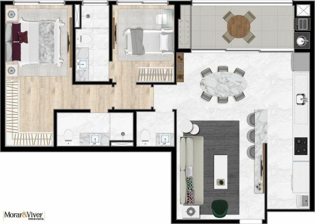 Apartamento à venda com 2 quartos, 125m² - Foto 30