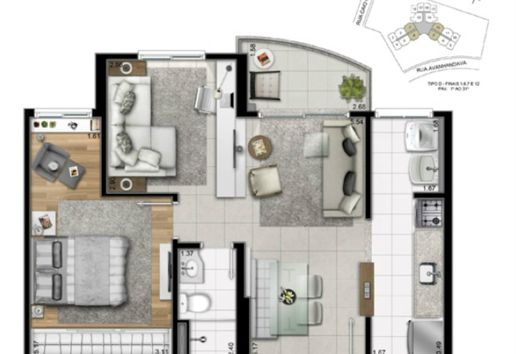 Apartamento à venda com 1 quarto, 42m² - Foto 12