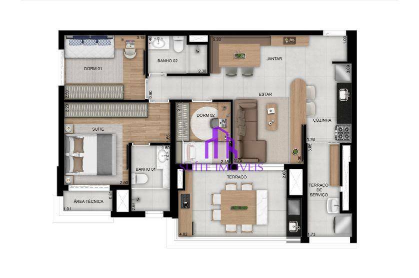 Apartamento à venda com 2 quartos, 67m² - Foto 29