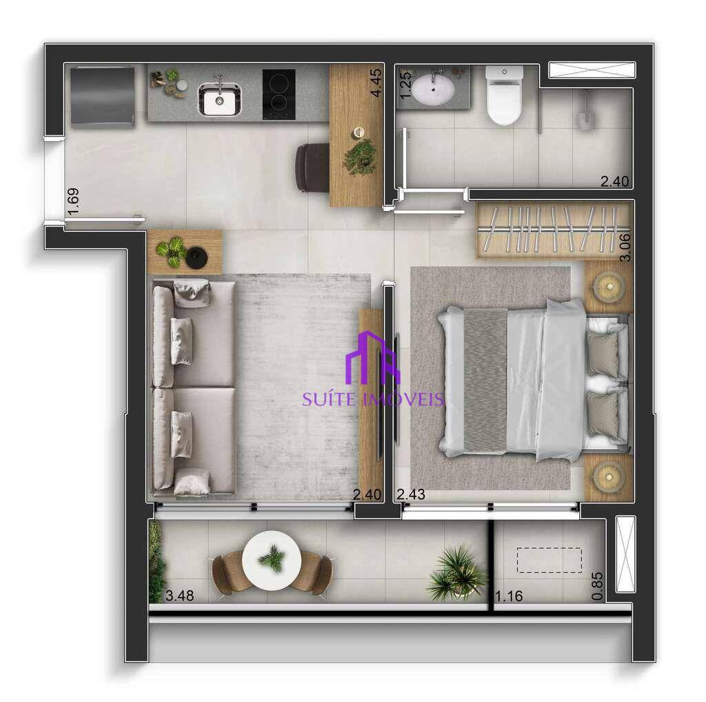 Apartamento à venda com 1 quarto, 30m² - Foto 19