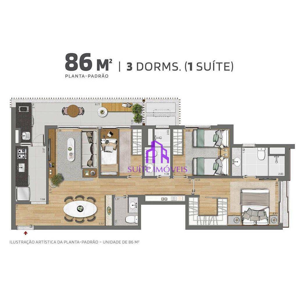 Apartamento à venda com 2 quartos, 68m² - Foto 7