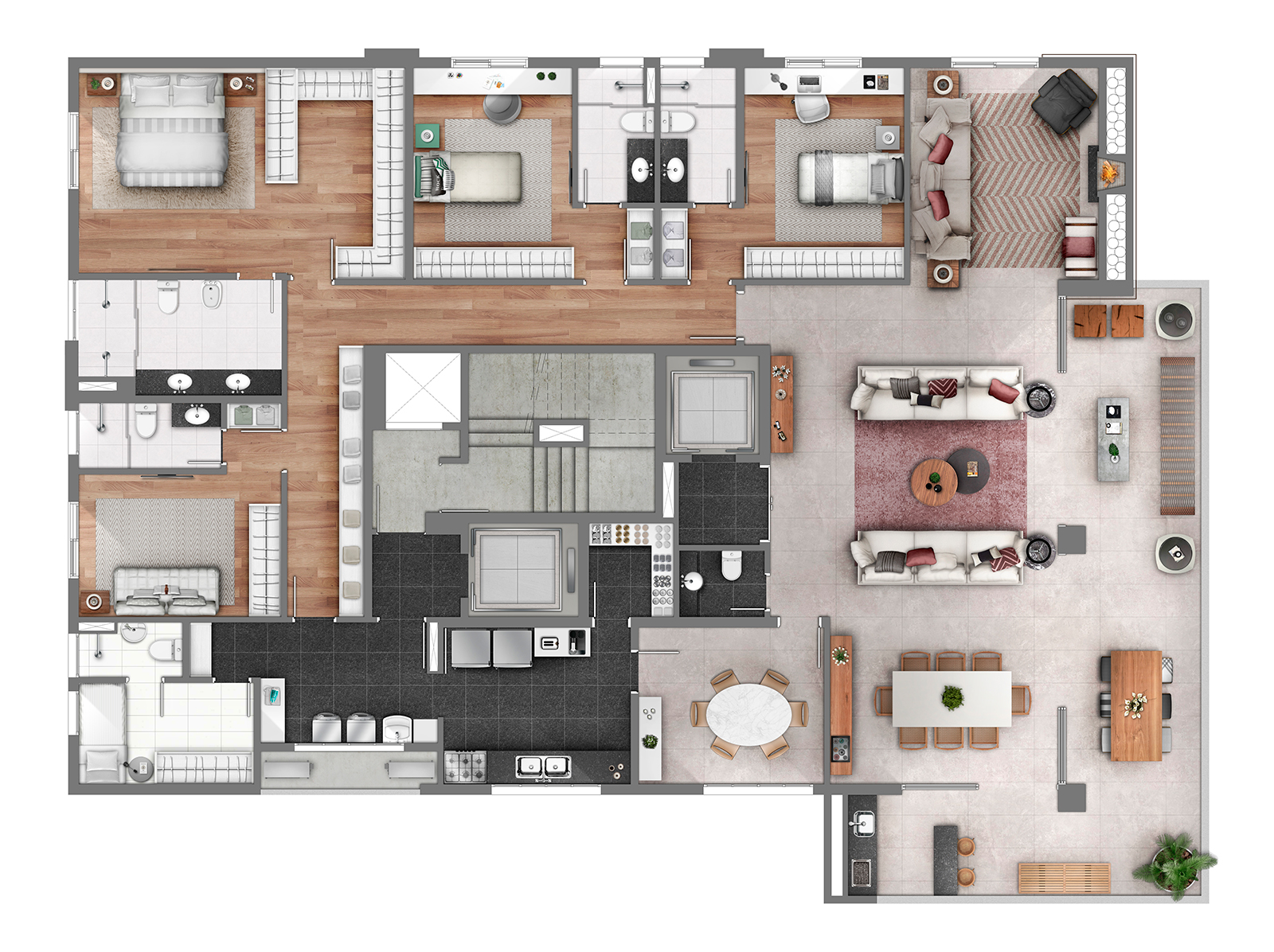 Apartamento à venda com 4 quartos, 250m² - Foto 8