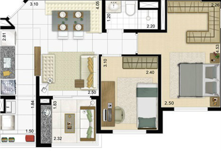 Apartamento à venda com 2 quartos, 39m² - Foto 8