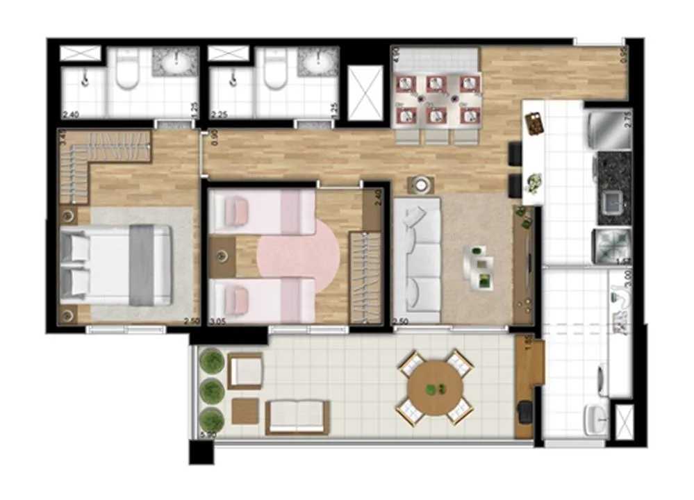 Apartamento à venda com 2 quartos, 68m² - Foto 5