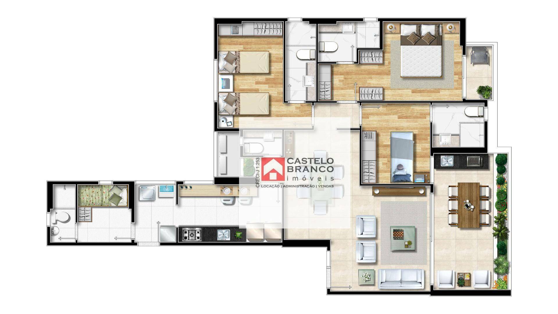 Apartamento à venda com 3 quartos, 114m² - Foto 2