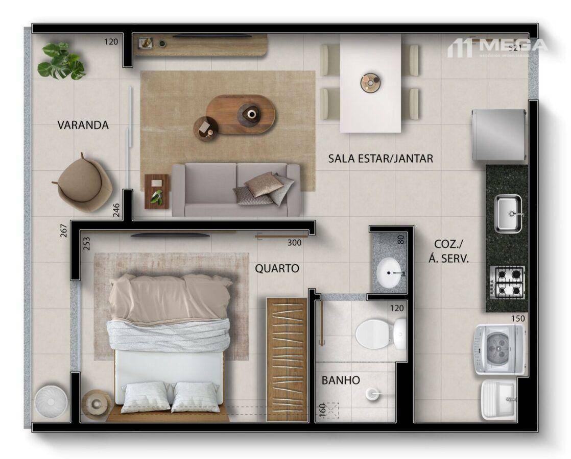 Apartamento à venda com 2 quartos, 45m² - Foto 12