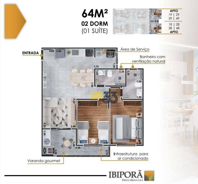 Apartamento à venda com 1 quarto, 42m² - Foto 11