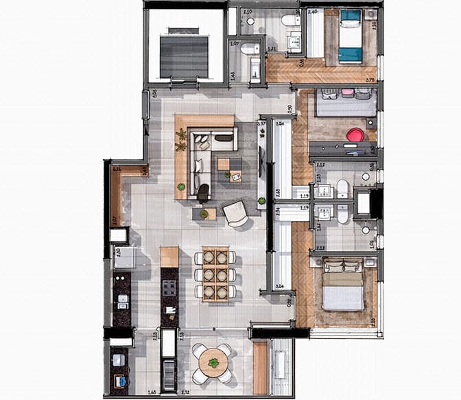 Apartamento à venda com 3 quartos, 104m² - Foto 6