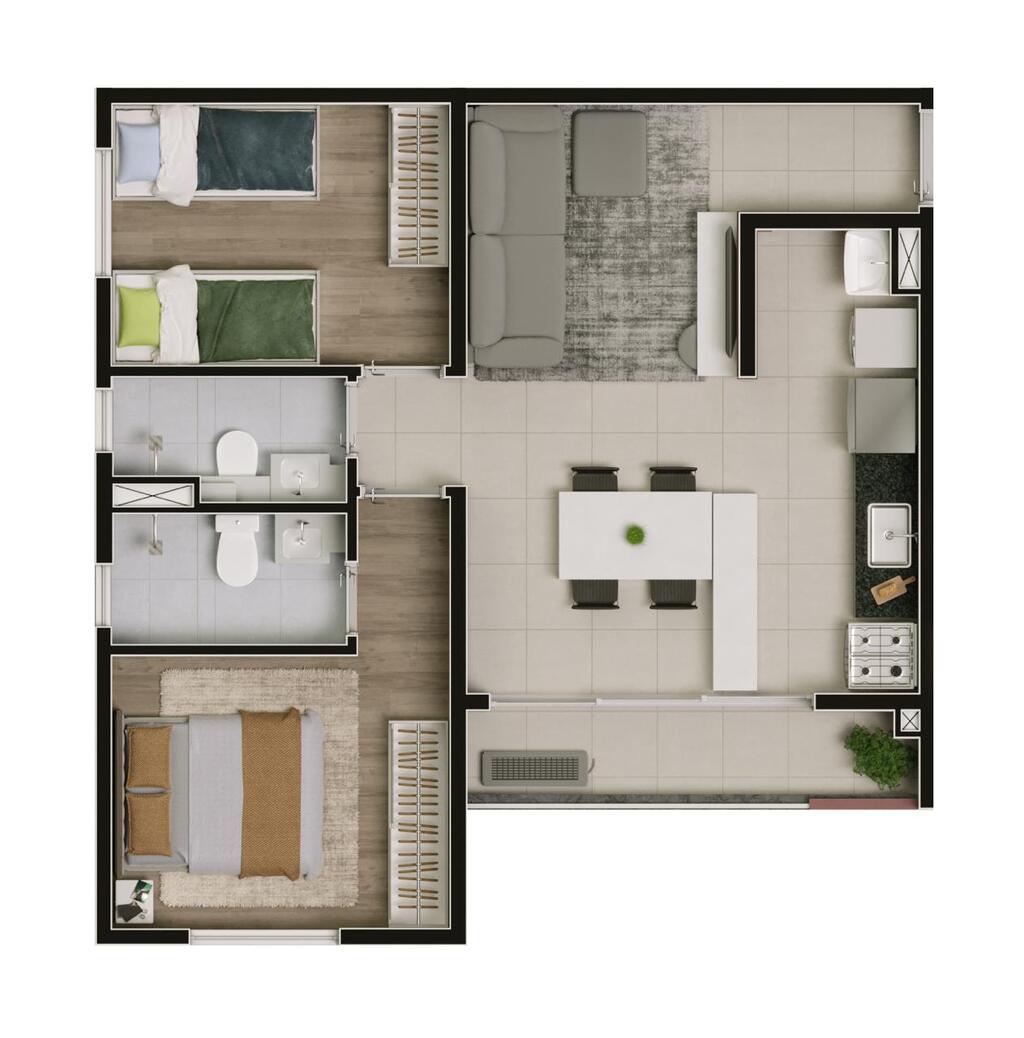 Apartamento, 2 quartos, 52 m² - Foto 17