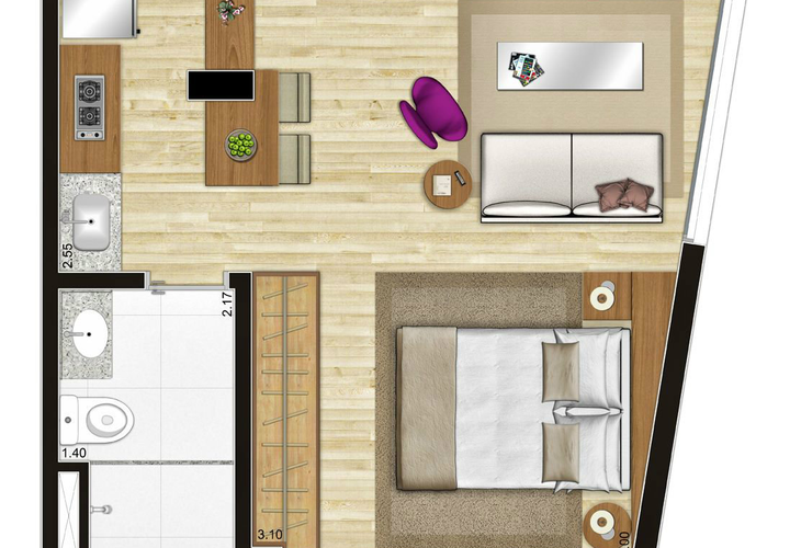 Apartamento à venda com 1 quarto, 69m² - Foto 8