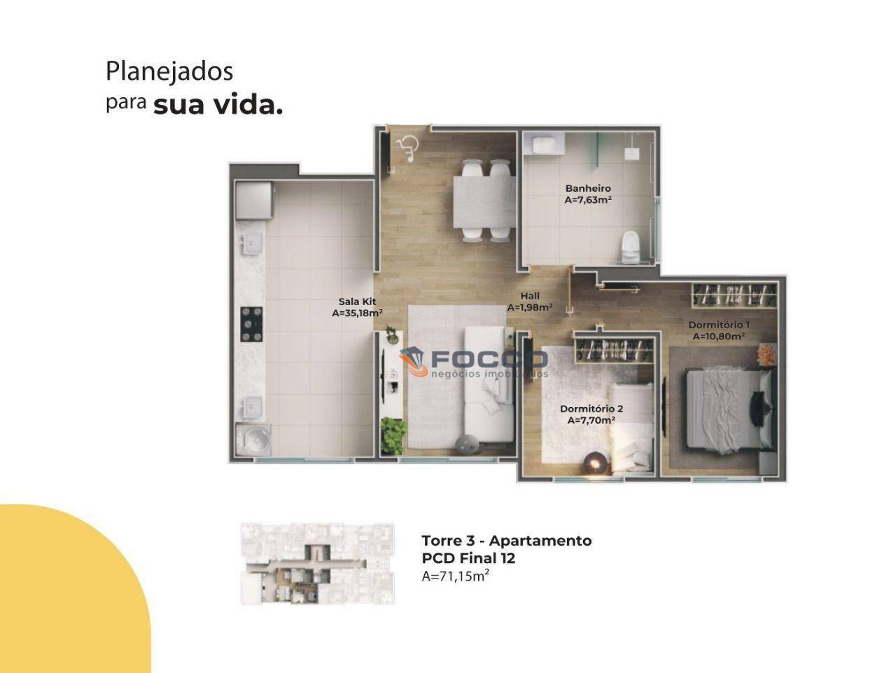 Apartamento à venda com 2 quartos, 53m² - Foto 13