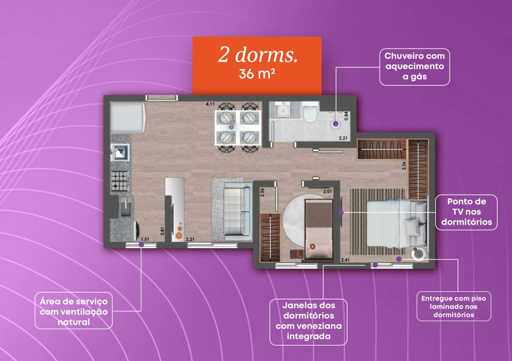 Apartamento à venda com 2 quartos, 36m² - Foto 15