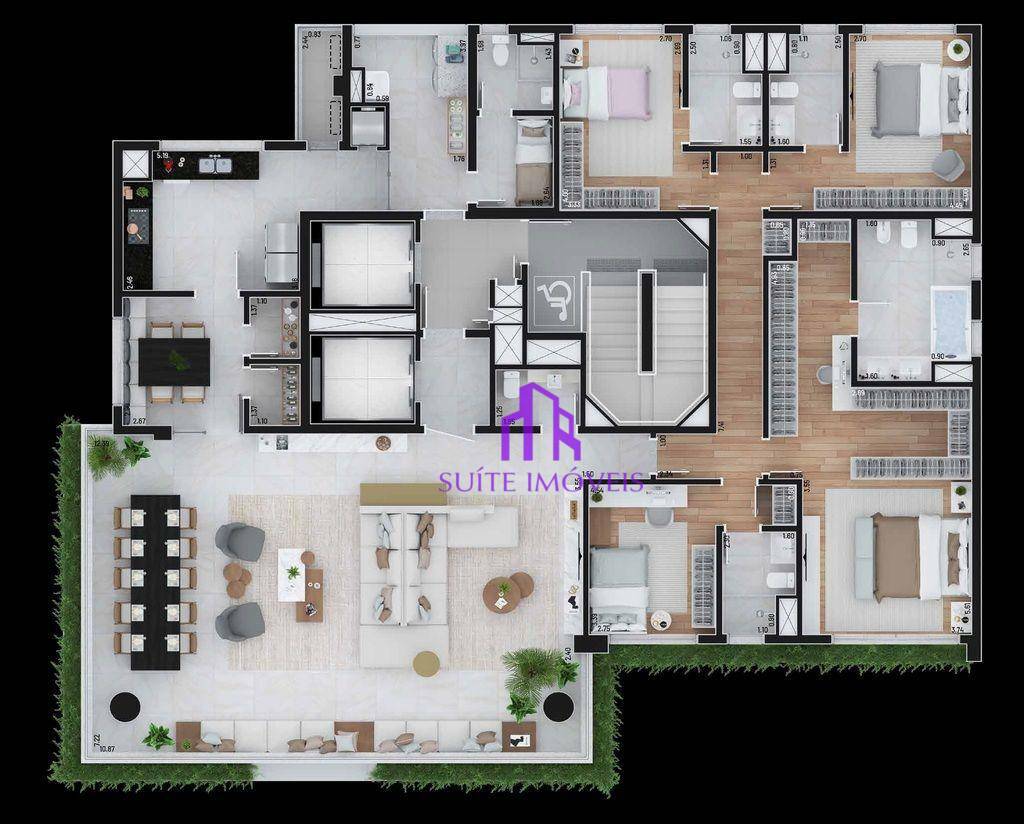 Apartamento à venda com 4 quartos, 276m² - Foto 9