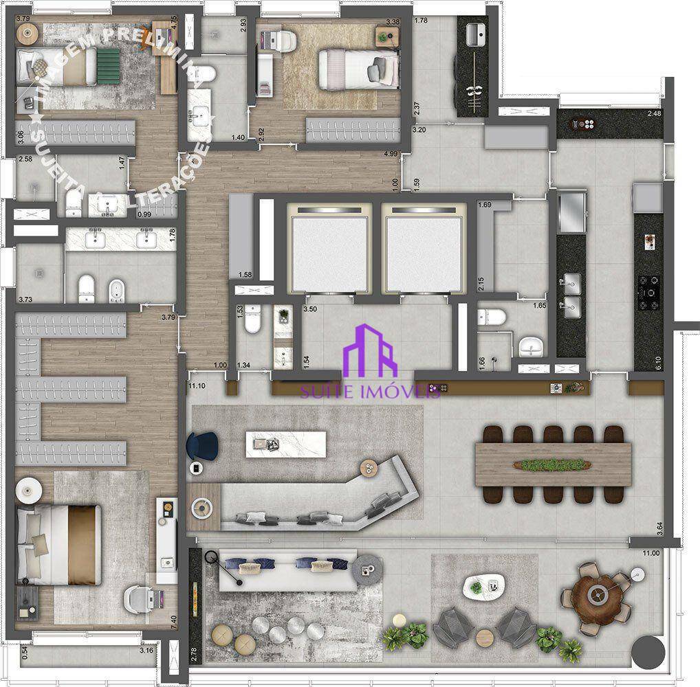 Apartamento à venda com 3 quartos, 240m² - Foto 40