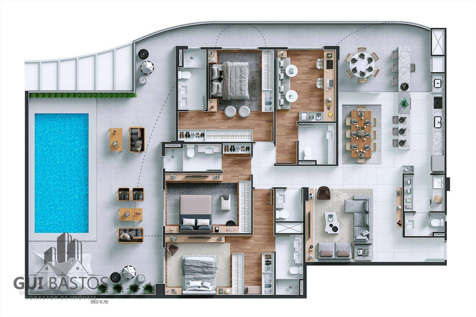 Apartamento à venda com 4 quartos, 180m² - Foto 32