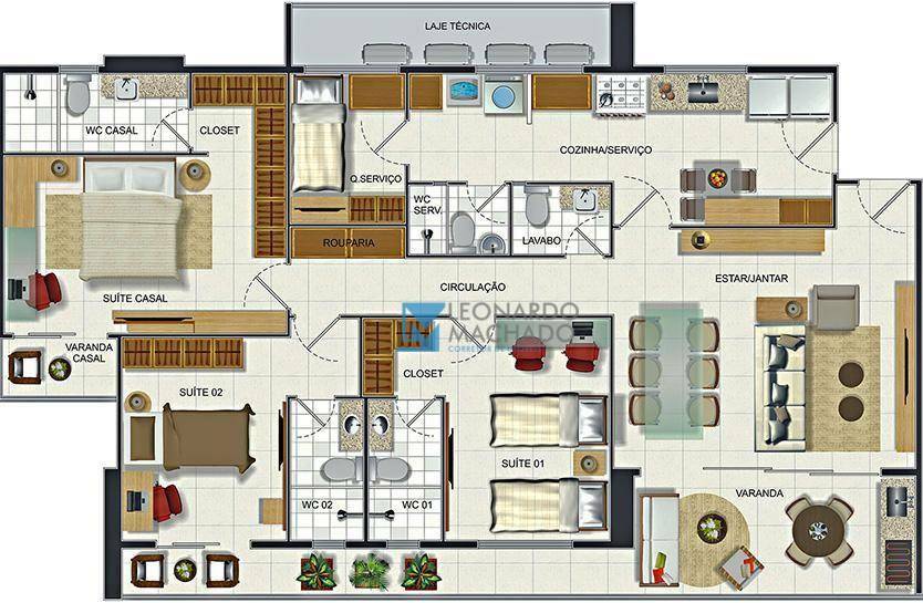 Apartamento à venda com 3 quartos, 123m² - Foto 21