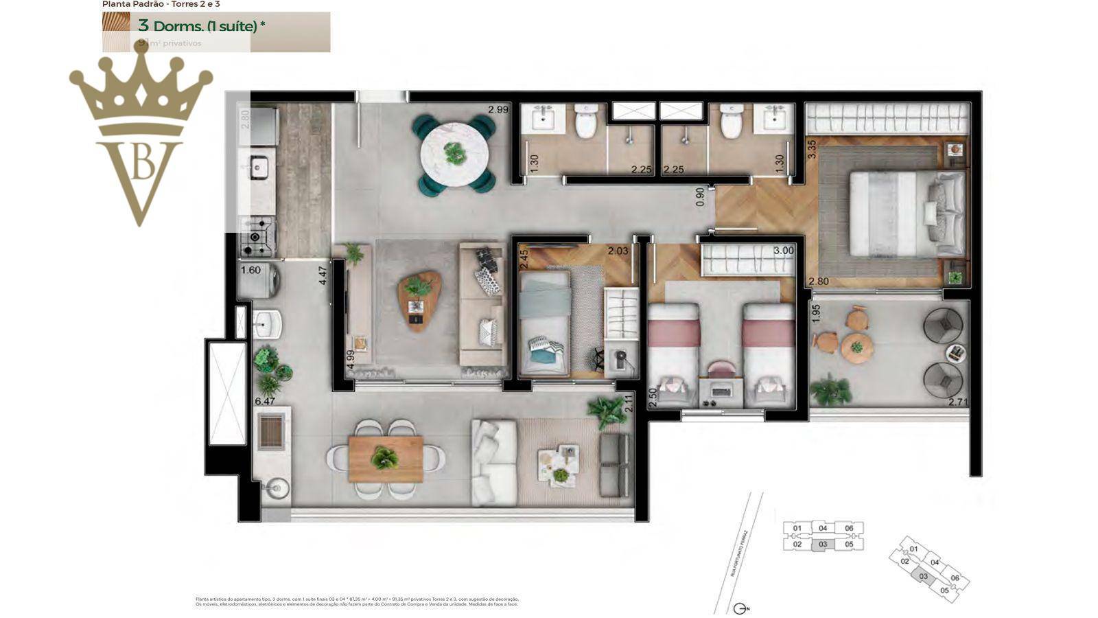 Apartamento à venda com 3 quartos, 91m² - Foto 24