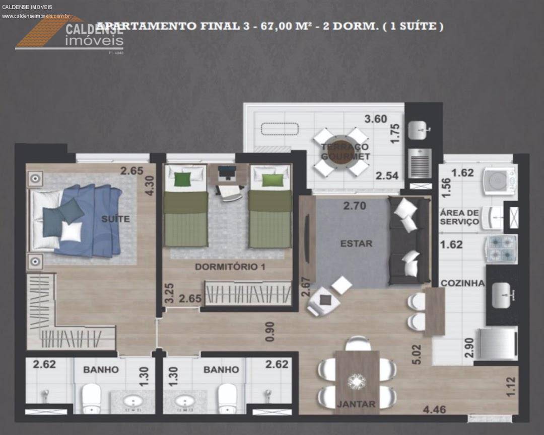 Apartamento, 2 quartos, 67 m² - Foto 3