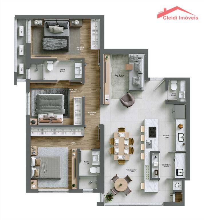 Apartamento à venda com 3 quartos, 113m² - Foto 10