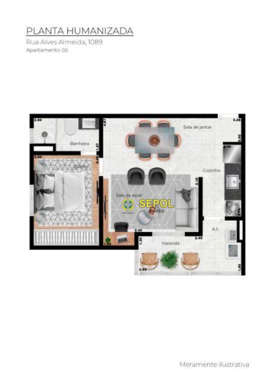 Apartamento à venda com 2 quartos, 50m² - Foto 6