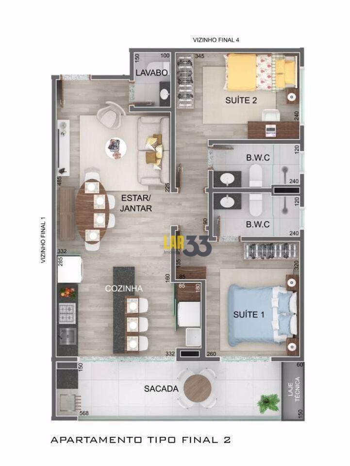 Apartamento à venda com 2 quartos, 70m² - Foto 13