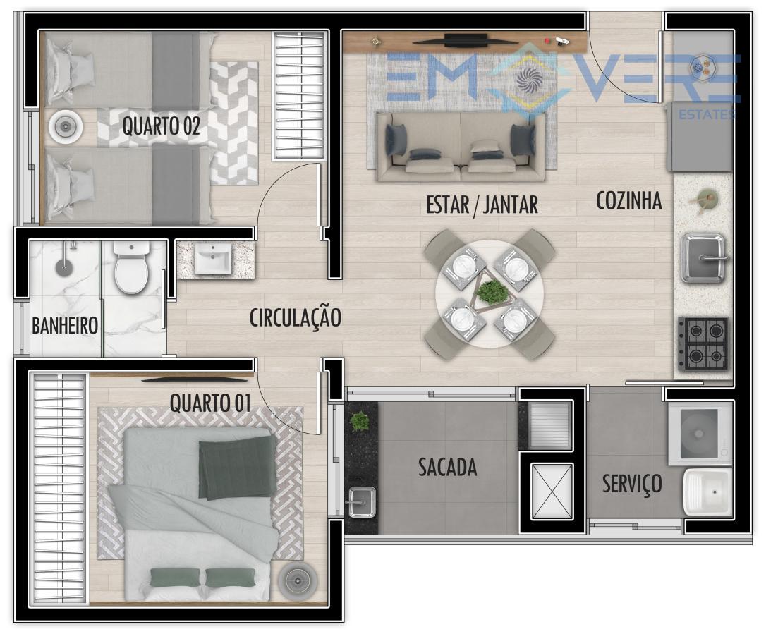 Apartamento à venda com 2 quartos, 43m² - Foto 37