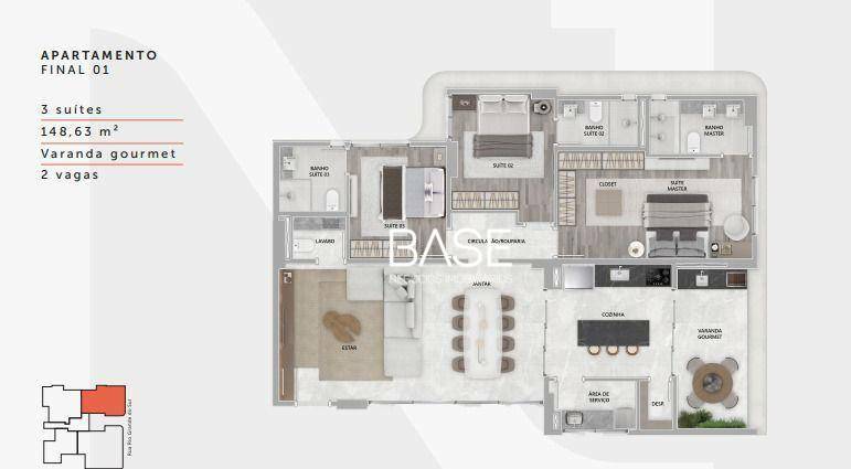 Apartamento, 3 quartos, 148 m² - Foto 5