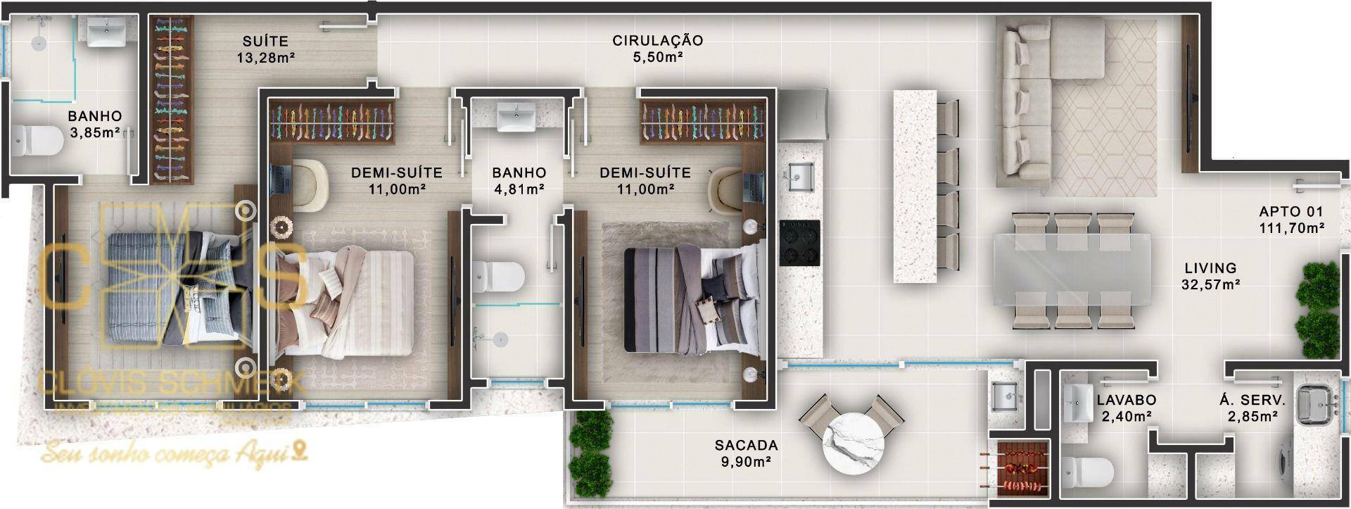 Apartamento à venda com 2 quartos, 84m² - Foto 14