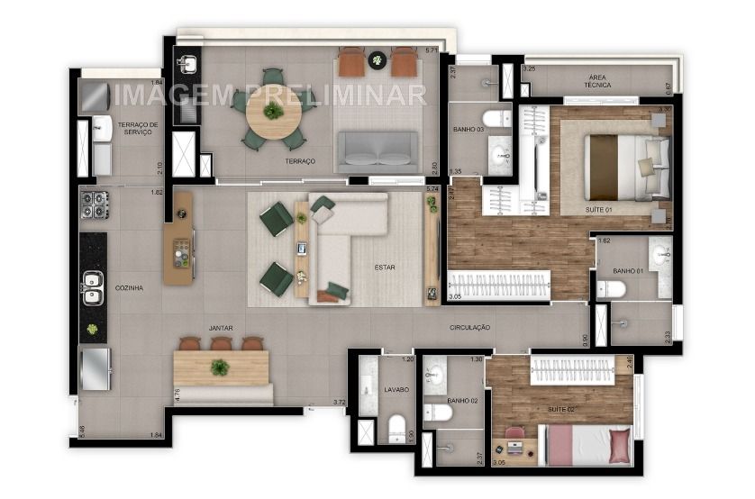 Apartamento à venda com 3 quartos, 113m² - Foto 27