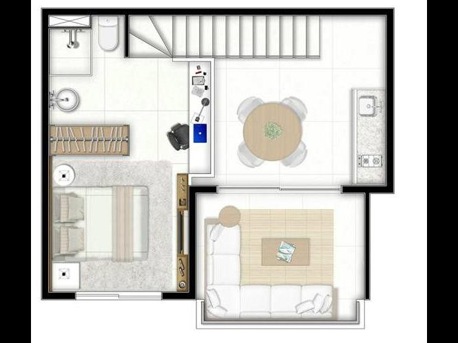 Apartamento à venda com 1 quarto, 35m² - Foto 4