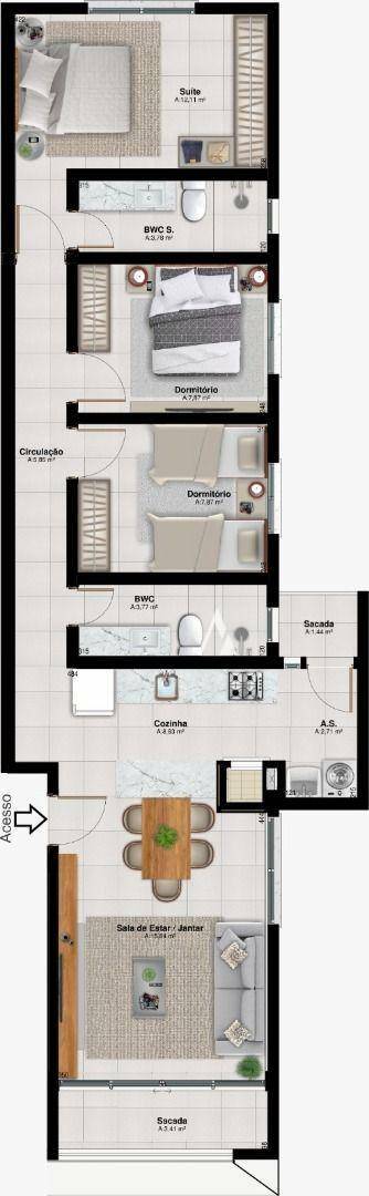 Apartamento à venda com 3 quartos, 82m² - Foto 7