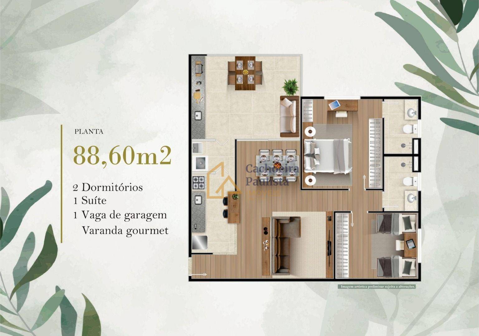 Apartamento, 2 quartos, 88 m² - Foto 1