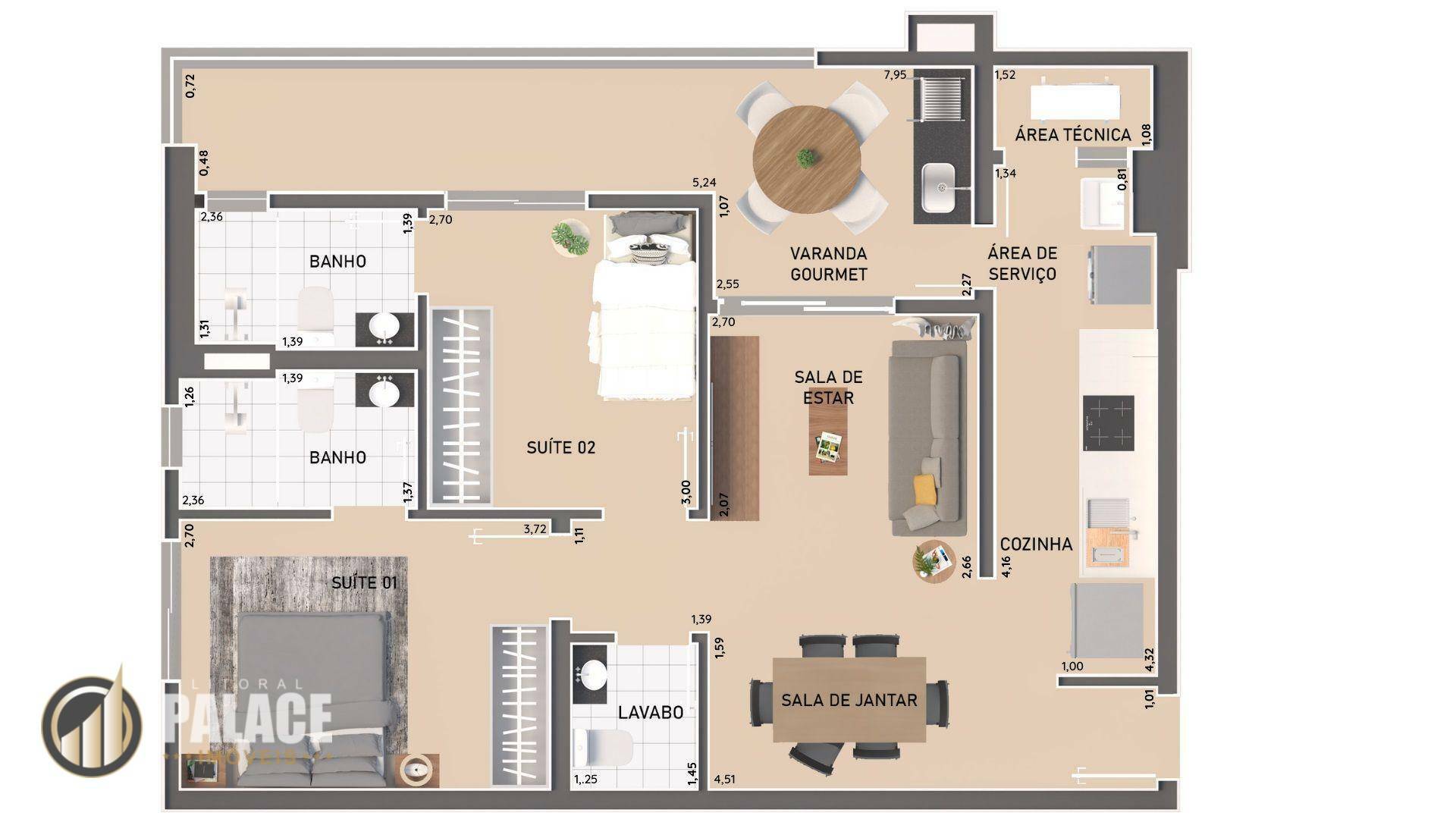 Apartamento à venda com 2 quartos, 76m² - Foto 41