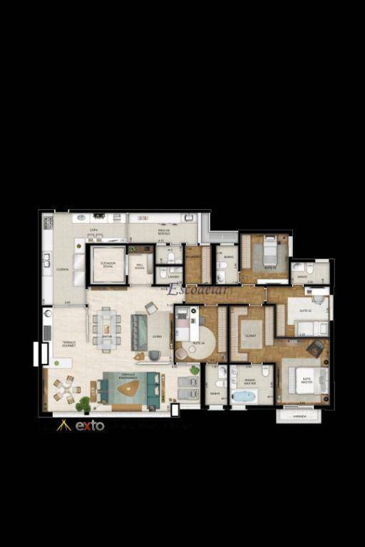 Apartamento à venda com 3 quartos, 186m² - Foto 10