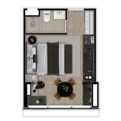 Kitnet e Studio à venda com 1 quarto, 25m² - Foto 21