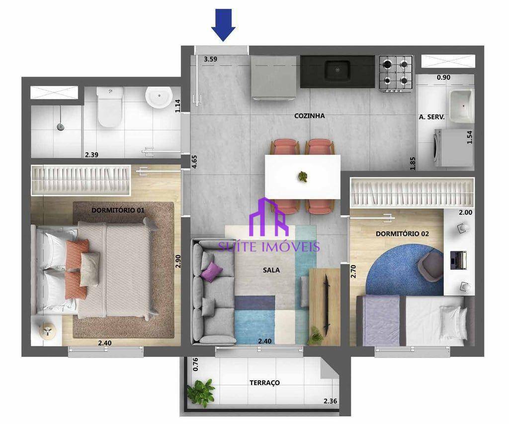 Apartamento à venda com 1 quarto, 34m² - Foto 20