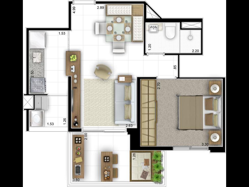 Apartamento à venda com 2 quartos, 46m² - Foto 6