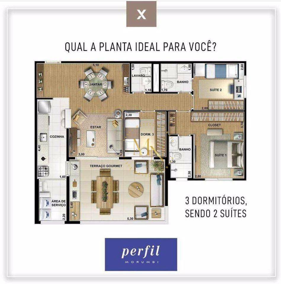 Apartamento à venda com 3 quartos, 96m² - Foto 7