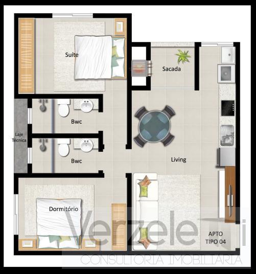 Apartamento à venda com 1 quarto, 37m² - Foto 19