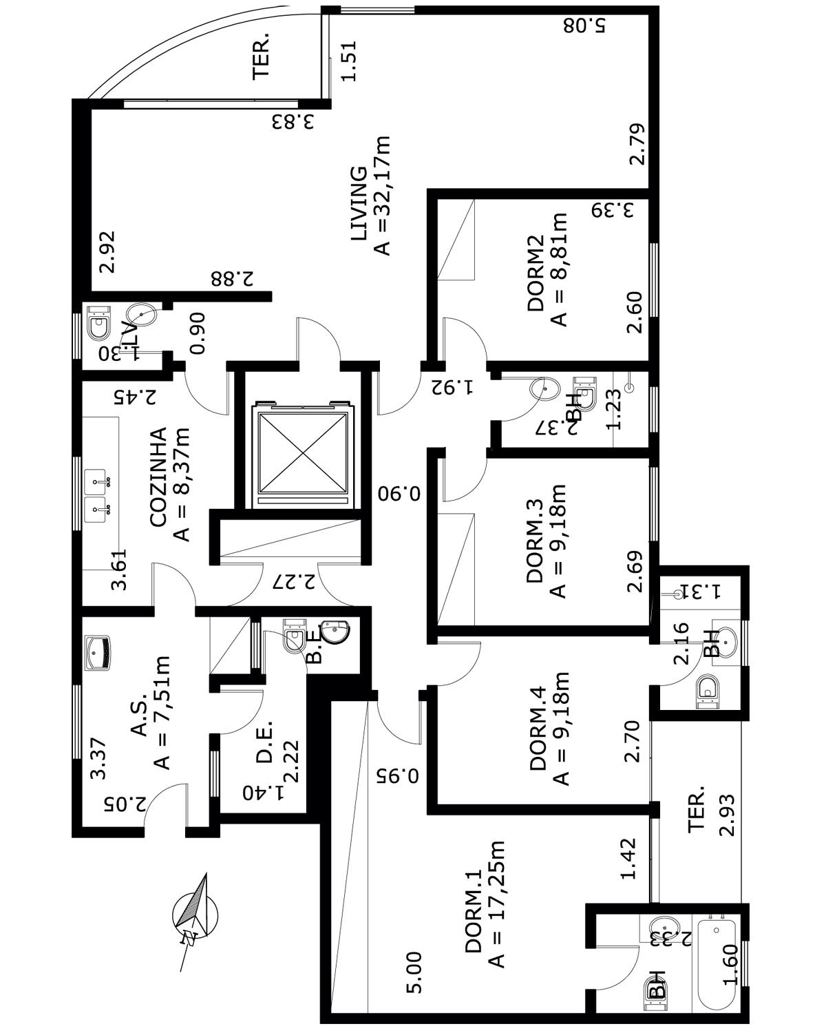 Apartamento à venda com 4 quartos, 144m² - Foto 3