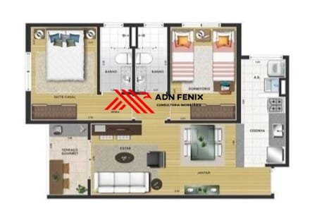 Apartamento à venda com 2 quartos, 57m² - Foto 17