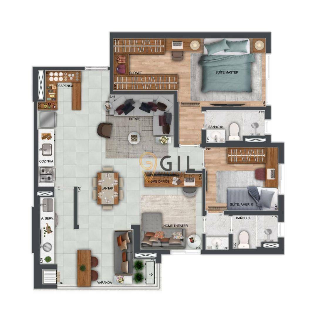 Apartamento à venda com 2 quartos, 68m² - Foto 39