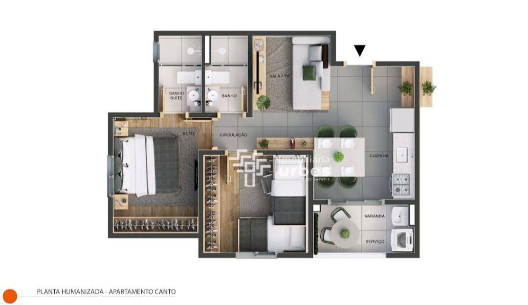 Apartamento à venda com 2 quartos, 49m² - Foto 3